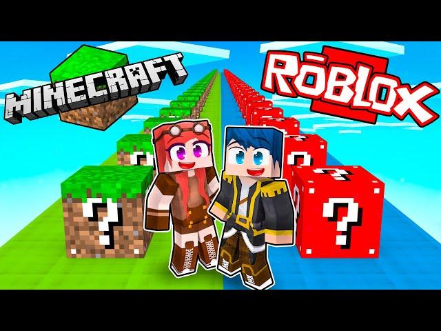 LUCKY BLOCK DI MINECRAFT VS LUCKY BLOCK DI ROBLOX!