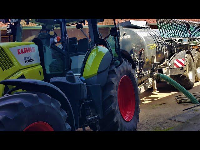 Claas Axion, Marchner PTW mit Bomech Schleppschuhverteiler