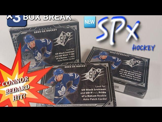 THIS IS WHY YOU RIP! ️️ 2023-24 UPPER DECK SPx HOCKEY  x3 BOX BREAK WITH CONNOR BEDARD HIT! 