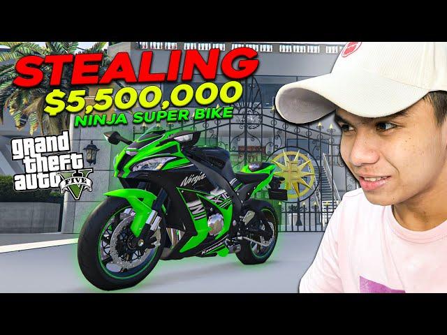 Stealing NINJA SUPER BIKE ni @VonOrdonaYT | GTA 5 | *Gone Wrong*