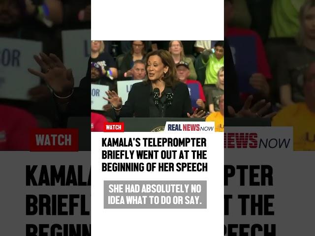 Kamala Harris Struggles When The Teleprompter Goes Out #politics #realnewsnow #election