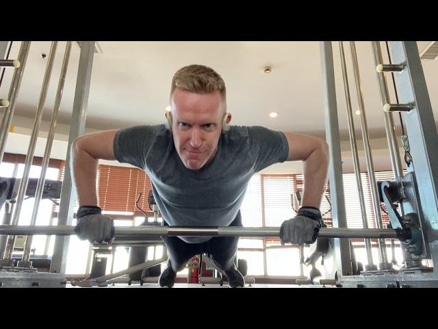 Can Peter Sobol do 50 pull ups and 100 push-ups in under 5 minutes?