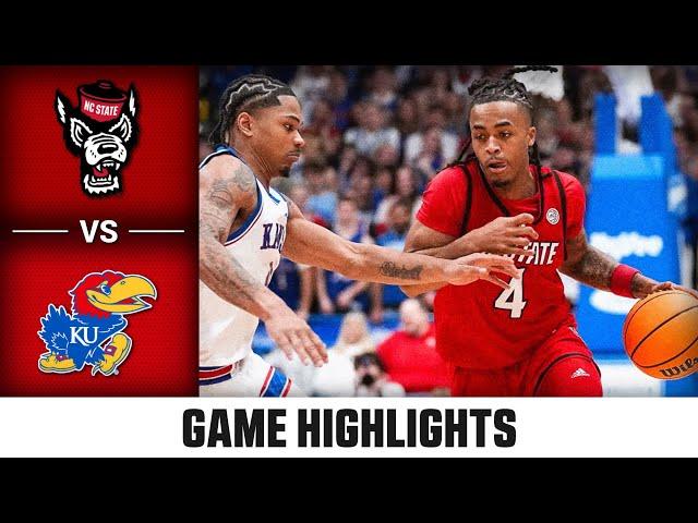 NC State vs. Kansas Game Highlights | 2024-25 ACC Men's Basketball