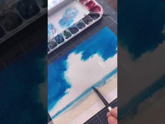 Clouds ️ with Watercolor