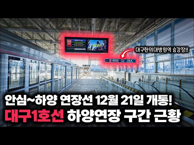 '드디어 개통까지 D-7일' 대구1호선 대구한의대병원역부터 하양역까지 미리 둘러보기! / 대구1호선 하양연장 구간 근황