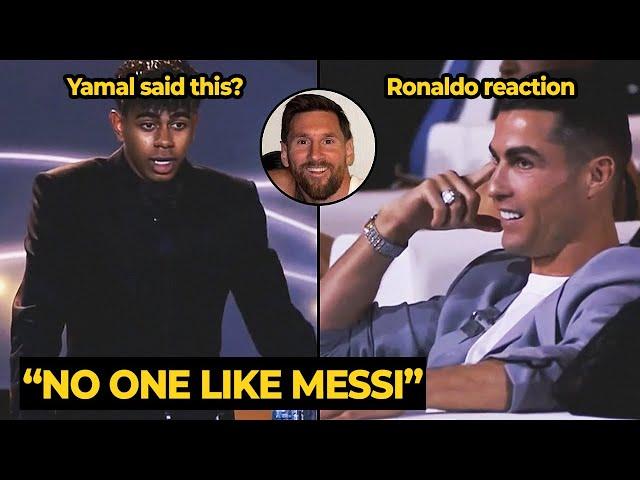 Yamal really SAID THIS this about MESSI in front of Ronaldo? look Ronaldo reaction...