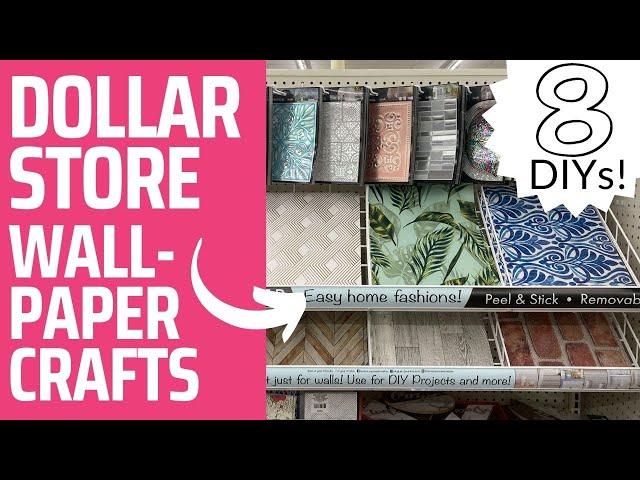 8 Dollar Tree Wallpaper Crafts & DIY Decor Ideas