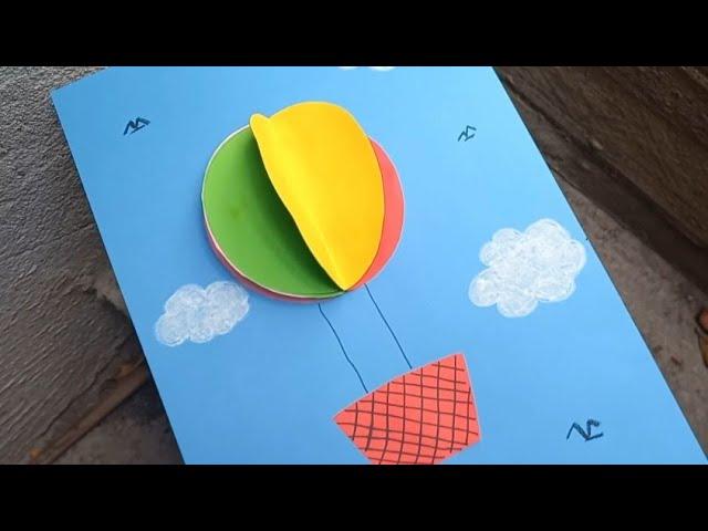 Balon Udara | Ide Kegiatan Tema Kendaraan | Sub Tema Kendaraan Udara | 3D Paper Hot Air Ballloon