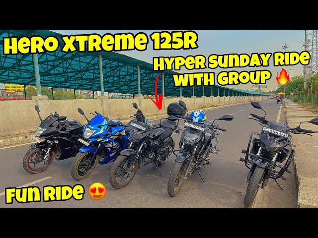 Hero Xtreme 125R Hyper Sunday Ride with Group  | Fun Ride  | YWB Vlogs