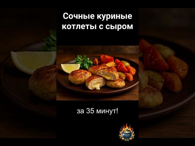 Сочные куриные котлеты с сыром и чесноком в духовке