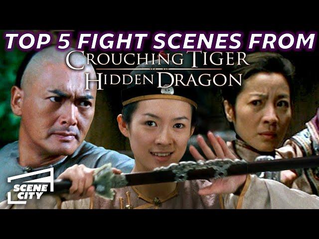 Top 5 Fight Scenes From Crouching Tiger, Hidden Dragon (Zhang Ziyi, Michelle Yeoh 4K HD Clips)