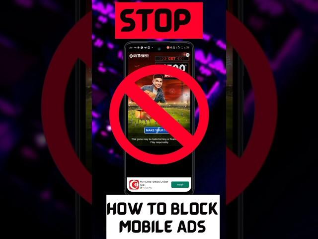 How to block mobile ads without app #shorts #viral #shortsvideo #youtubeshorts #subscribe