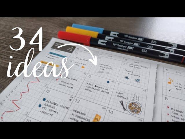 34 Ways to Use the Monthly Pages of Your Planner (+ bonus sidebar ideas)