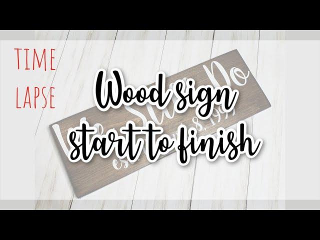 Stenciling a Wood Sign | time lapse video | work motivation