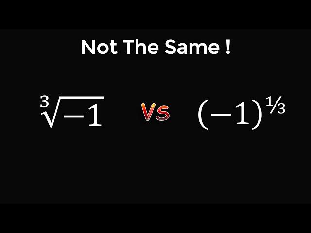 How are they different? Cube root vs the exponent of 1/3