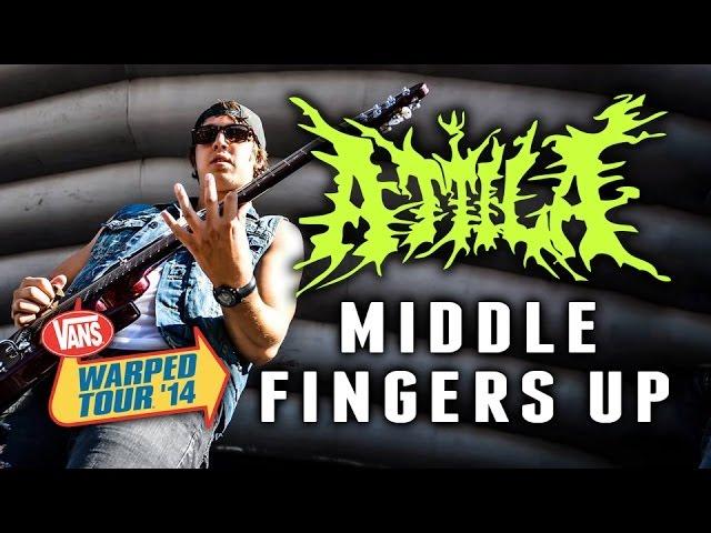 Attila - "Middle Fingers Up" LIVE! Vans Warped Tour 2014 (Sacramento, CA)