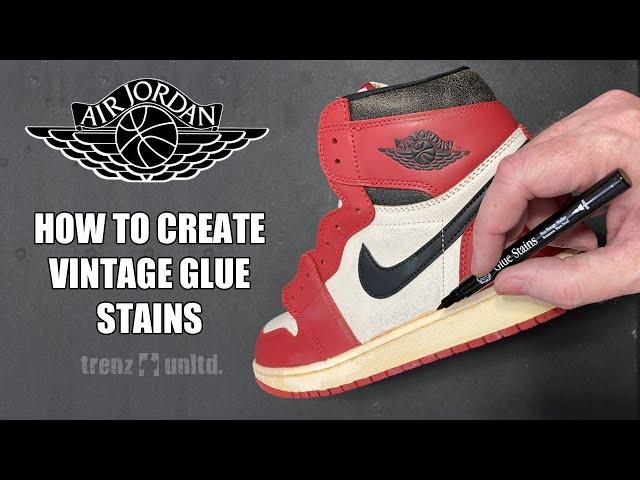 HOW TO CREATE VINTAGE GLUE STAINS ON JORDAN 1 CHICAGO "LOST & FOUND" (REIMAGINED)