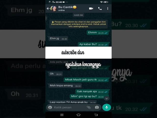 Ngajak wik wik ibu guru di WhatsApp " awalnya malu tapi mau baperin di WhatsApp