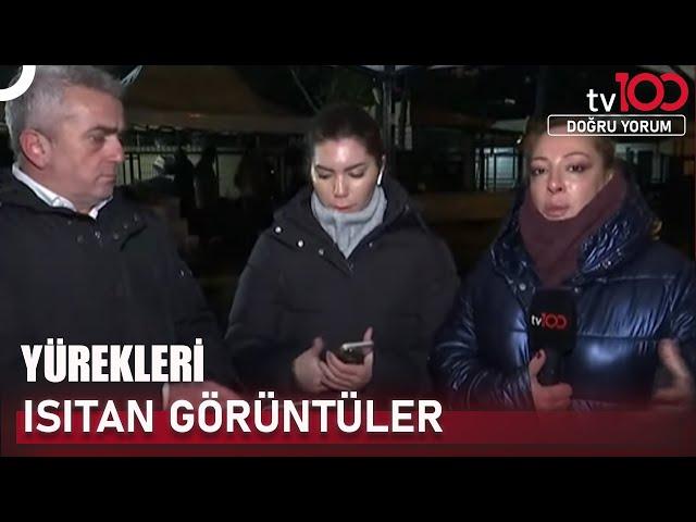 tv100 Uzman Polis Muhabiri Devrim Tosunoğlu’ndan Canlı Yayında Yürekleri Isıtan Hareket