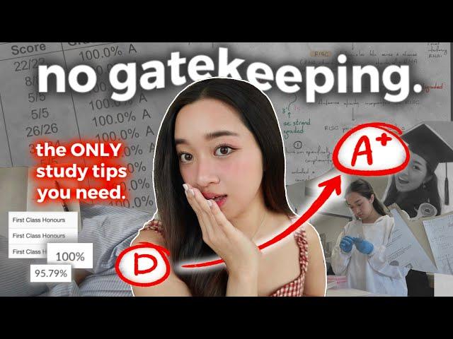 how I went from D's to STRAIGHT A’s | ULTIMATE GUIDE to becoming an academic weapon + free template