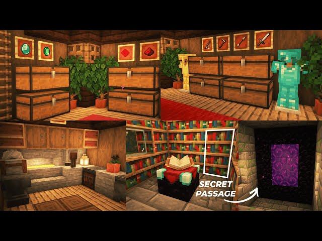 Minecraft | How to Build Survival Basement with Secret Passage