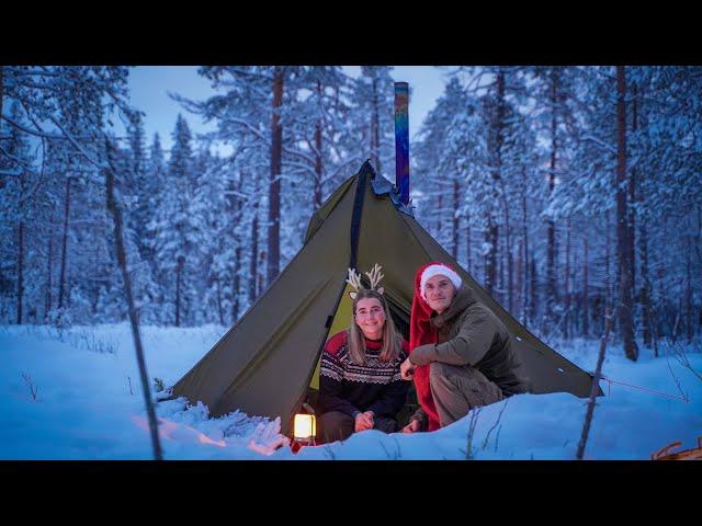 Hot Tent Christmas Camping | Norway