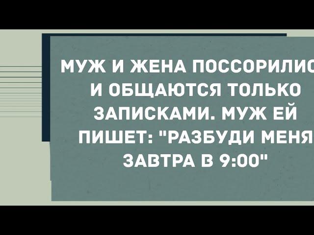 Муж с женой поссорились. Сборник Свежих Анекдотов! Юмор!