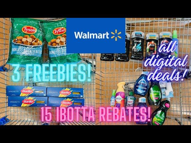 All digital Walmart haul! 3 freebies! 15 IBOTTA rebates!