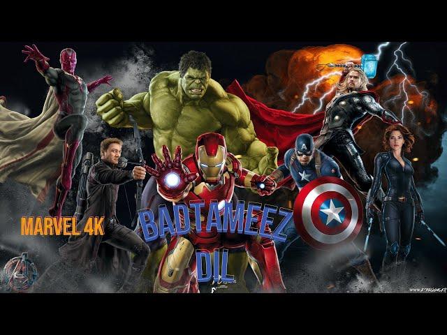 Avengers X Badtameez Dil 4K Edit Full Song