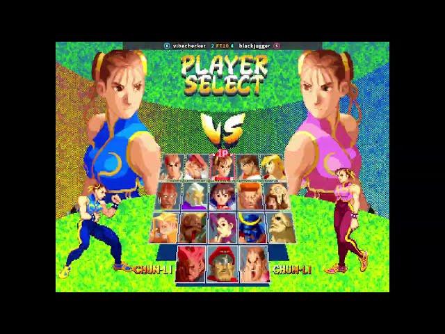 Street Fighter Alpha 2 - vibechecker FT10 blackjugger  #fightcade2 #sfa2 #sfa2u #streetfighter