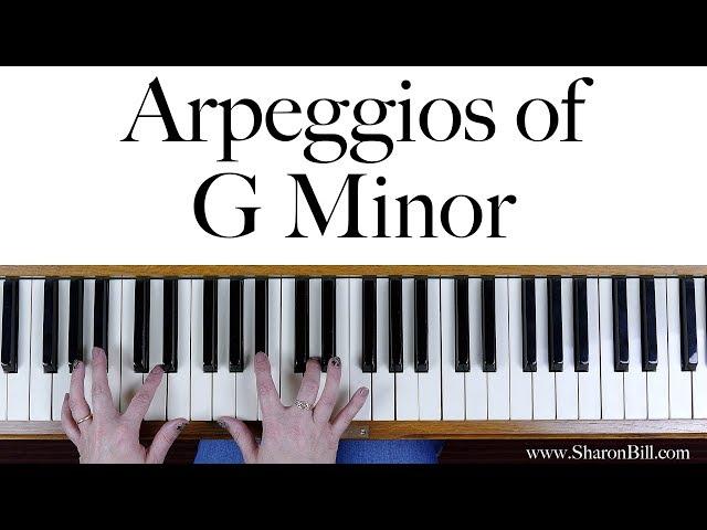 G Minor Arpeggios for Piano hands separately and hands together