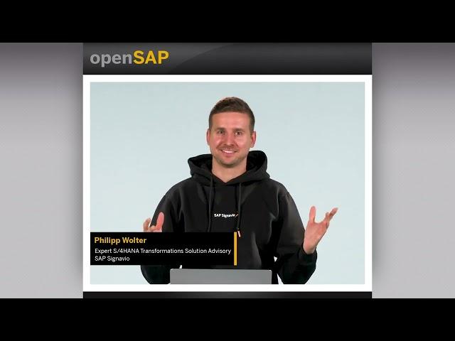 Drive SAP S/4HANA Transformations with SAP Signavio Solutions - Week_4 SAP Learning Free Course