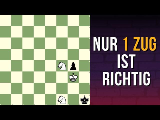 Wie setzt Weiß in nur 3 Zügen Schachmatt? (Endspieltraining)