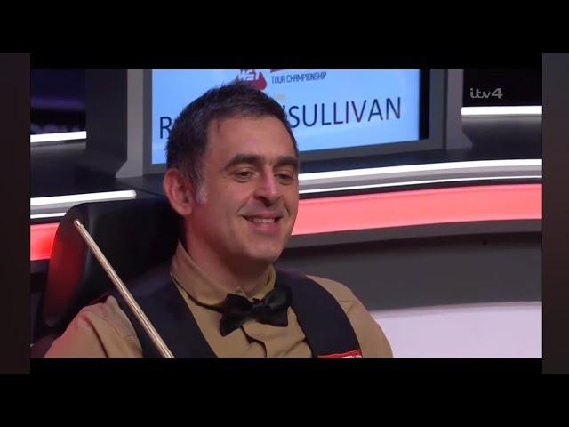 Disguised snooker push foul by Ronnie O'Sullivan, head referee Paul Collier totally oblivious