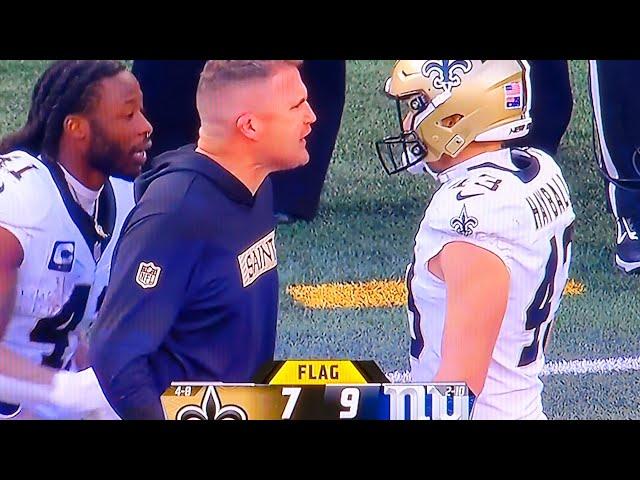 DARREN RIZZI VERBALLY ASSAULTED MATTHEW HAYBALL: NEW ORLEANS SAINTS VS. NEW YORK GIANTS | NFL | DECE