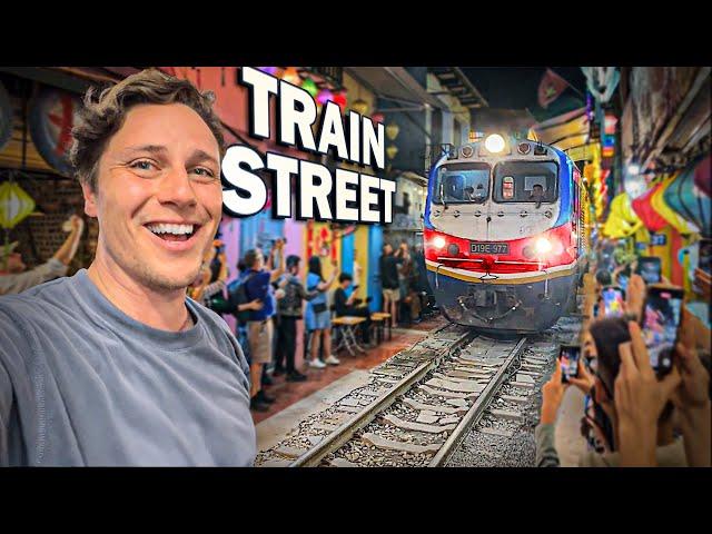 Trying the famous TRAIN STREET in Vietnam