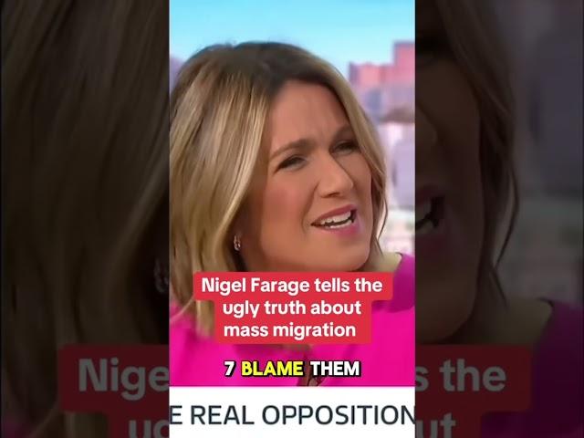 Nigel Farage tells the ugly truth about mass migration. #shortsfeed #uk #politics #nigelfarage