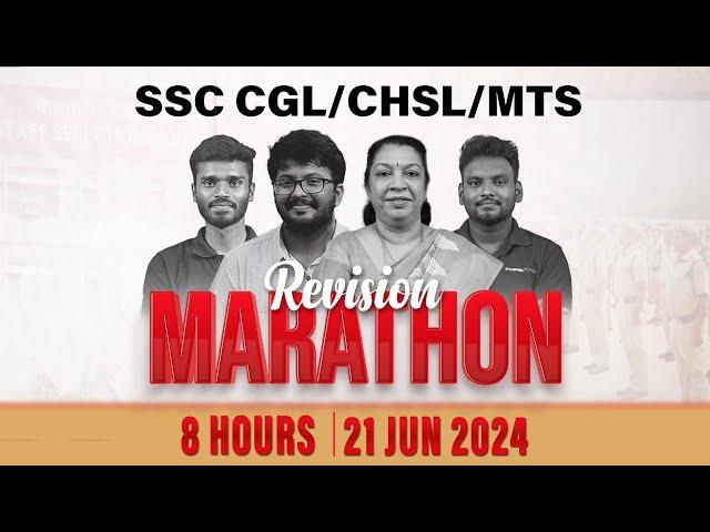 SSC CGL/CHSL/MTS Special 10 Hours Non Stop Live Revision Marathon | Veranda RACE