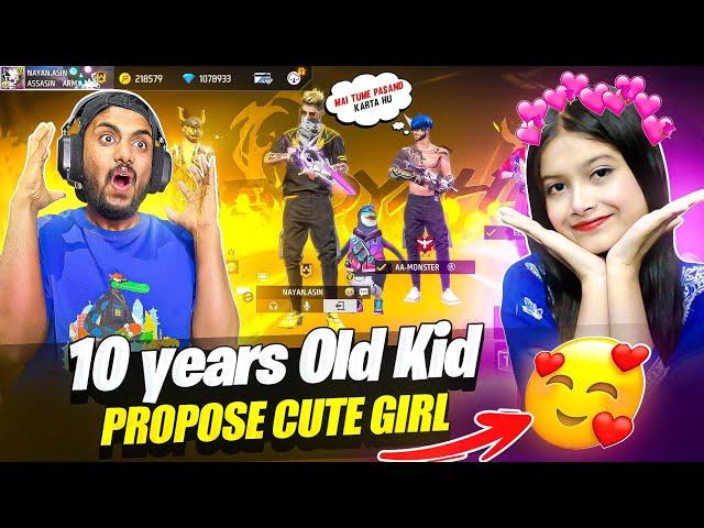 10 Years Old Boy Propose Small Cute Girl Gamer Funny Video  - Garena Free Fire Max