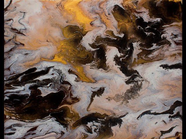 Fluid Painting "Untitled Gold (no.1)" by Charles E. McNeal