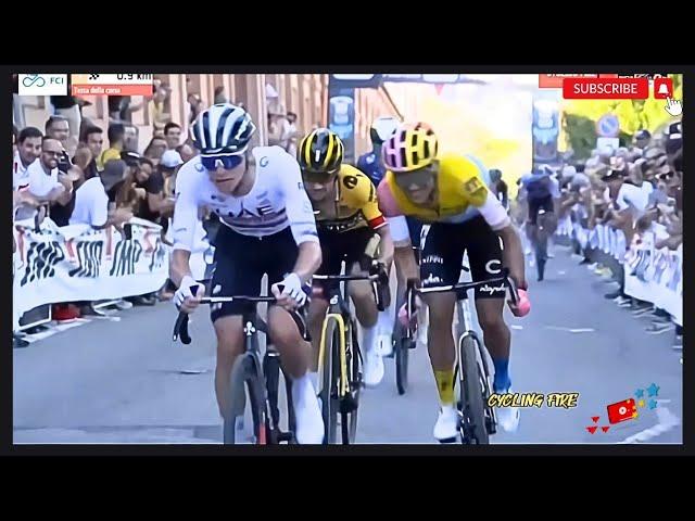 CARAPAZ  VS ROGLIC - POGACAR | GIRO DELL' EMILIA 2023 | Resumen