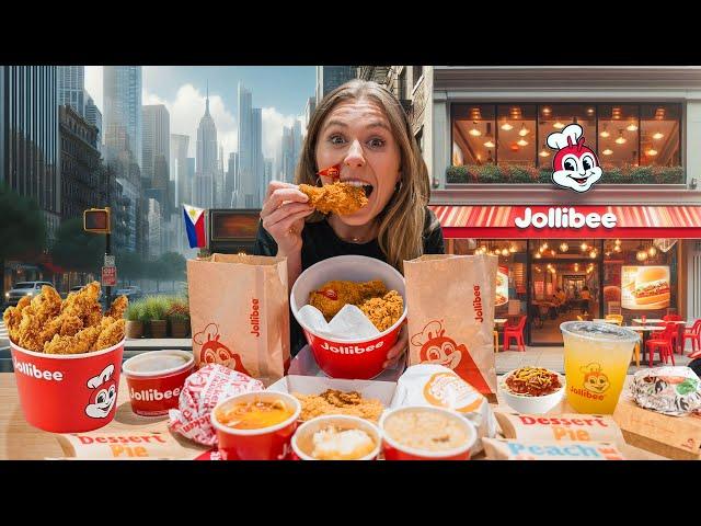 First Timers Eat the ENTIRE MENU at Jollibee in New York City