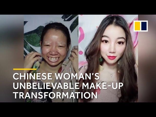 Chinese woman’s unbelievable make-up transformation
