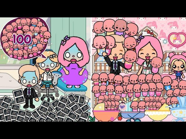 Mom Gave Birth To 100 Babies | Toca Life Story | Toca Boca