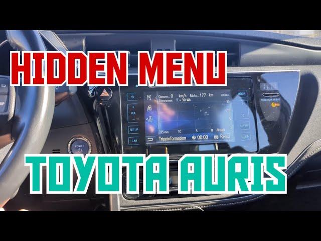 Secret menu in Toyota Auris Stereo #secret #hidden #menu