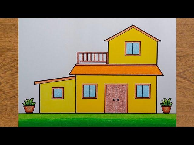 How to Draw a Level House | Beautiful Level House | Drawing For Beginners