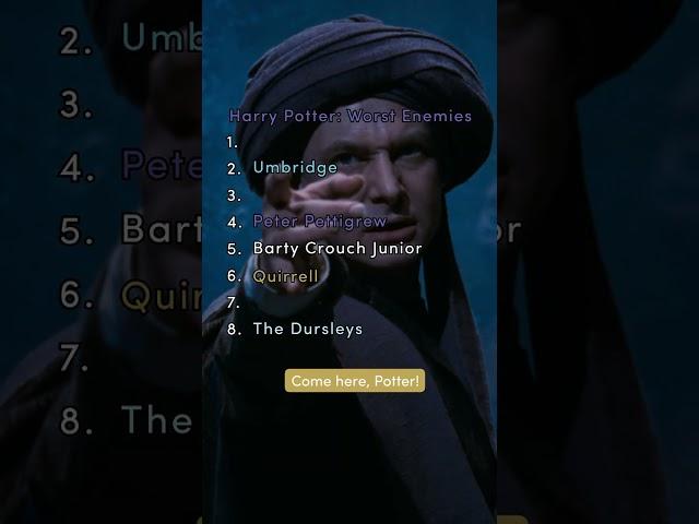 Ranking Harry Potter's worst enemies  #Shorts