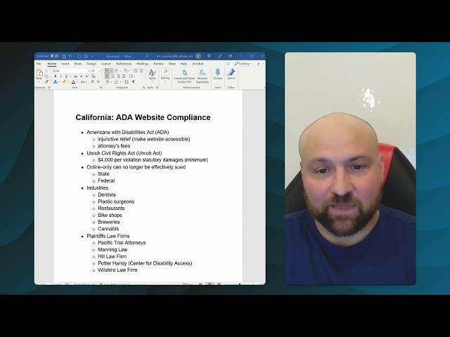 The State of ADA Website Compliance in California