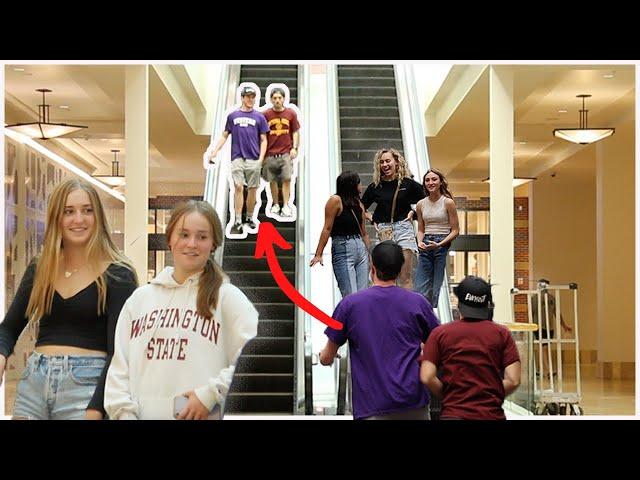 Oops, Took the Wrong Escalator-DOUBLE TWINS GLITCH PRANK!