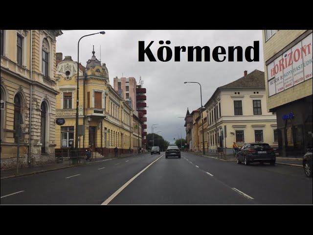 Driving in Hungary: KÖRMEND - Route #8  -  Town Center /8-as főút/